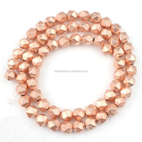 Perles d'hématite en gros, perles d'hématite facettées à coupe diamantée mate pour la fabrication de bijoux 4mm 6mm 8mm 10mm
