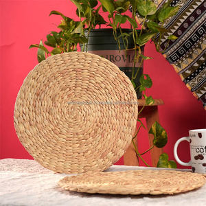 Mantel Individual trenzado de jacinto de agua ecológico, vajilla tejida a mano para restaurante, fiesta, boda, cena con patrón de planta - Product Image 1