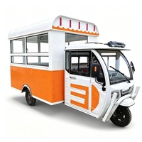Tricycle Électrique Mobile pour Restauration Rapide : Camion de Cuisine, Chariot à Hot-dogs et Crêpes, Idéal pour la Restauration Événementielle - Prix Usine