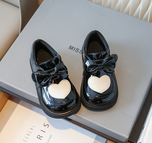 Zapatos de Vestir con Lazo y Suela de Goma para Niñas, Diseño de Princesa con Corazón, Novedad de Primavera - Product Image 3