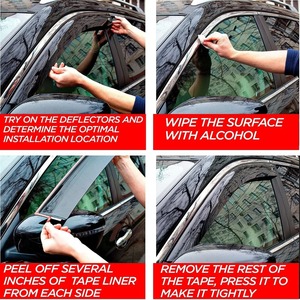 Black Window Door Visor for Subaru Forester 2002-2008 2007 2008 Accessories <strong>Rain</strong> Shield Wind <strong>Deflector</strong> - Product Image 4