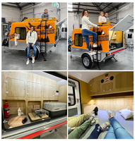 Remorque de camping compacte Wecare avec tente de toit, réservoirs d'eau potable de 80L et d'eaux usées de 80L, et porte-moto