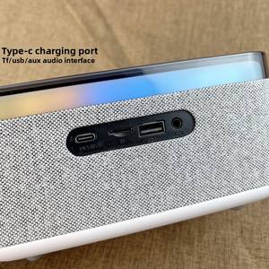 Haut-parleur portable sans fil à batterie de 10 W avec éclairage LED RVB, <span class=keywords><strong>radio</strong></span> FM, prise en charge de la carte mémoire, réveil - Product Image 4