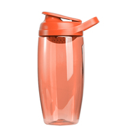 Bouteille shaker personnalisée avec logo, 700 ml (24 oz), en Tritan, avec boule métallique, pour la salle de sport, bouteille d'eau en plastique, gobelet shaker
