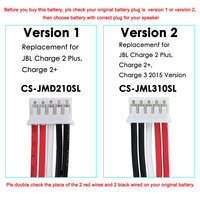 بطارية 6200 مللي أمبير في الساعة لسماعة JBL Charge 2+، Charge 2، Charge2 Plus، Charge 3 إصدار 2015، الإصدار 2، GSP1029102R، مع أدوات