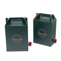 Caja de Almacenamiento de Bebidas Reciclable de 3L 5L 96OZ para Café, Té, Jugos, Bebidas Energéticas, Whisky, Cerveza, con Dispensador de Grifo, Cartón Corrugado Premium