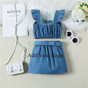 2024 yaz sıcak satış yürüyor bebek giysileri setleri kız tankı üstleri + şort çocuk çocuklar yaz kıyafetleri çocuk giyim seti - Product Image 3