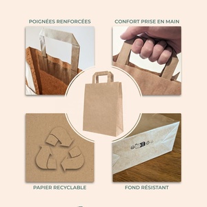 Bolsa <span class=keywords><strong>de</strong></span> <span class=keywords><strong>Papel</strong></span> Kraft <span class=keywords><strong>de</strong></span> Alta Calidad <span class=keywords><strong>con</strong></span> Logotipo Personalizado para Gomitas, Fiestas Navideñas, Regalos, Exposiciones, Embalaje, <span class=keywords><strong>Papel</strong></span> Artesanal Resistente - Product Image 3
