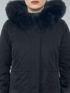 Offerte Scontate: Nuovo Design Giacca Lunga Invernale da <span class=keywords><strong>Donna</strong></span> in Piuma d'Anatra Grigia, Cappotto Imbottito con Cappuccio - Product Image 3