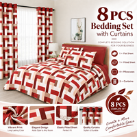 Parure de draps en microfibre sur mesure à poches profondes, tailles Queen, King, Full, ensemble de literie doux avec rideaux assortis pour la maison et l'hôtel