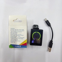 Accordeur à pince rechargeable pour guitare, ukulélé, violon, basse avec écran LCD couleur pour instruments de musique chromatiques