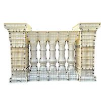 Moldes de Plástico ABS Resistentes y Duraderos Reazone para Balaustres de Hormigón, Proceso de Fundición en Sitio, Modelo RZCL, Moldes Decorativos para Pasamanos de Exterior