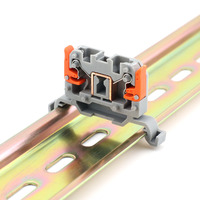 Bloc de bornes DIN Kuishen KC-PT4 2,5 mm² en matériau PA66, 24A 250V, gris, connecteurs rapides à ressort pour câbles