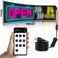 Programmable USB 5V rvb motif Animation texte bricolage panneau de défilement télécommande publicité LED matrice voiture signe écran d'affichage