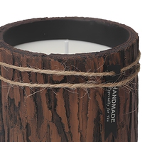 Support de bougie en céramique rustique en forme de souche d'arbre, récipient vide pour bougies, coupelles pour bougies en cire de soja, pour la décoration de la maison, les fêtes, les mariages, cadeau, OEM, ODM, logo personnalisé