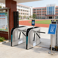 Tourniquet de contrôle d'accès pour salle de sport, lecteur de code QR RFID, barrière de sécurité en acier inoxydable, hauteur de la taille, entrée, IP68