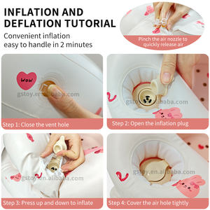 Cadeira Inflável Portátil de Viagem Antirrolamento para Bebês Aprenderem a Sentar, Sofá de Alimentação para Crianças com Bandeja - Product Image 6