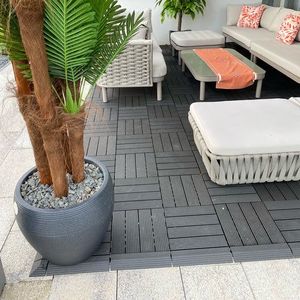 Moderner Stil 300x300mm DIY Anti-Rutsch-Außen deck Bodenfliesen Quadratische Form mit gebürsteten Techniken für Patio - Product Image 6