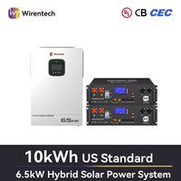 Kit Inverter Surya 6.5KW Dengan Sistem Baterai 2 Rak LiFePO4 UPS Cadangan Daya Gudang AS Pengiriman Gratis Pengiriman Cepat