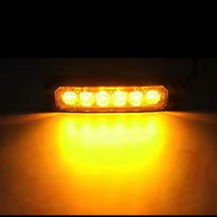 Nouveau Feu de Position Latéral Stroboscopique Super Lumineux 6 LED 18W 6000K Étanche IP67 12V 24V pour Camions et Voitures – Avertissement d'Urgence