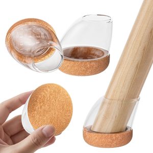 Petites protections de pieds de chaise pour sols en bois dur, capuchons ronds en silicone avec patins en feutre pour 15-25 pouces °   Jambes inclinées - Product Image 1