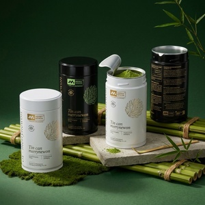 Boîte en fer blanc mat de qualité alimentaire avec couvercle à vis, 80g-250g, hermétique, pour le stockage du thé, du café, du matcha en poudre, avec logo OEM, vente en gros - Product Image 5