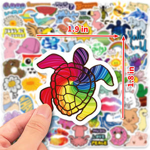 מתנה חינם אלפבית סִגְנוֹן 100 יחידות 4cm מדבקות ויניל קטנות וחמודות לאותיות עבור סקייטבורד גיטרה VSCO דקור - Product Image 2