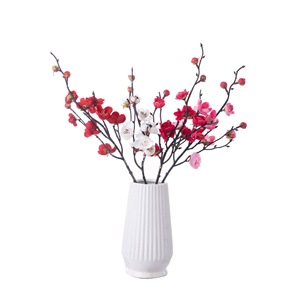 Fleurs artificielles de prunier d'hiver en gros, tiges de fleurs de prunier chinois artificielles pour bouquet de mariage, décoration orientale pour vase DIY à domicile - Product Image 5