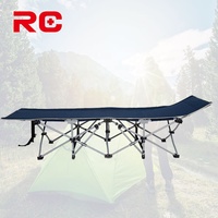Cama Reclinable Plegable Personalizable, Cama de Campaña Portátil para Exteriores con Estructura Estable de 10 Patas, Cubierta Impermeable y Bolsa de Transporte