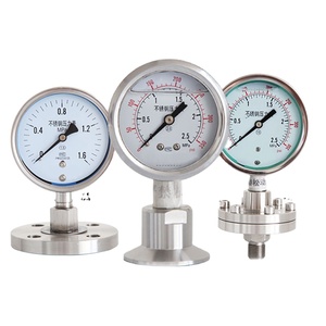 Y100 Đồng hồ quay số 4 ''bình thường đo áp suất DN15 1/2' 'nồi hơi nước đo áp suất dưới kết nối tùy chỉnh logo giá rẻ - Product Image 4