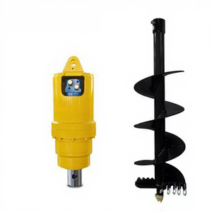 Petite <span class=keywords><strong>tarière</strong></span> et tête motrice pour le forage de trous de pieux utilisées avec une excavatrice ou une grue - Product Image 2