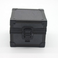Boîtes cadeaux portables vides en aluminium noir-Petit boîtier de montre Style polyvalent Classique Luxe Décontracté Simple