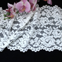 Dentelle élastique blanche de 21 cm, très vendue, pour nappe, dentelle décorative, accessoires de couture DIY