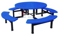 Pour DT-07 Mobilier de restaurant : Ensembles table et chaises rondes pour cantine - Personnalisable, garantie 5 ans
