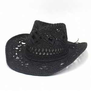 Chapeau Sombrero Creux Tressé à la Main Respirant et Frais pour Printemps et Été, Style Jazz Américain, Idéal Plage, Sports, Voyage, Personnalisable - Product Image 4