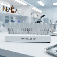 Support de détection rapide ESR blanc résistant aux produits chimiques à 10 trous pour tubes ESR de 1,28 ml et 1,6 ml