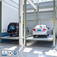 Plateforme élévatrice hydraulique à quatre poteaux pour voitures, élévateurs de voitures verticaux