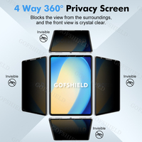 Pelindung Layar Magnetik Anti Intip PET, Film Anti Spy, Dapat Dilepas, Dapat Digunakan Kembali, Pelindung Layar untuk Tablet PC iPad, Filter Anti Cahaya Biru