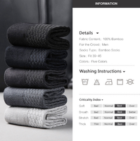 Chaussettes en fibre de bambou pour hommes, respirantes, à compression, longues, décontractées, pour affaires, grandes tailles 38-45