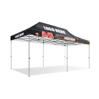 Tonnelle portable en polyester 600D, 3x6m (10x20ft), robuste, avec logo personnalisé, imperméable, pour expositions en extérieur