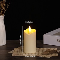 Pilier LED Électrique 3D Flamme Bougie Led Flameless Thé Bougie