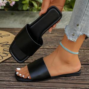 Sandali piatti estivi di ultima tendenza, taglie <span class=keywords><strong>grandi</strong></span> 36-44, sandali piatti popolari <span class=keywords><strong>da</strong></span> <span class=keywords><strong>donna</strong></span>, ciabatte plus size. - Product Image 3