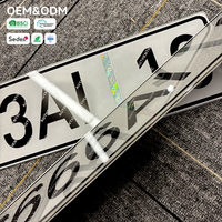 Plaque d'immatriculation de voiture en acrylique épais, durable, anti-contrefaçon, réfléchissante, taille standard, pour extérieur, Congo (RDC), 2026
