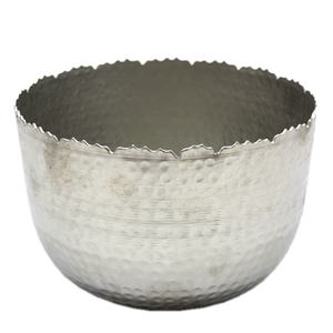 Vente en gros, en vrac, couleur argent, bol rond ouvert en aluminium nickelé, saladier fait à la main personnalisé - Product Image 4