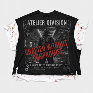 Custom 300 GSM 100% Cotton Double Layer Hand Distressed <b>T</b>-<b>shirt</b> Heavyweight Oversized Boxy Fit <b>Grunge</b> Streetwear Tee Men <b>T</b> <b>Shirt</b> - Product Image 2