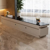 Meuble TV Rosegia ZT98 contemporain en bois blanc avec rangement réglable, design moderne pour salon et salle à manger, éco-responsable