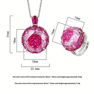 Hot Selling Eco-friendly Gold Copper Zircon 18-16mm Pendant Earrings Ring Set Wedding Jewelry New Arrivals Womens Trendy Daily - Product Image 3