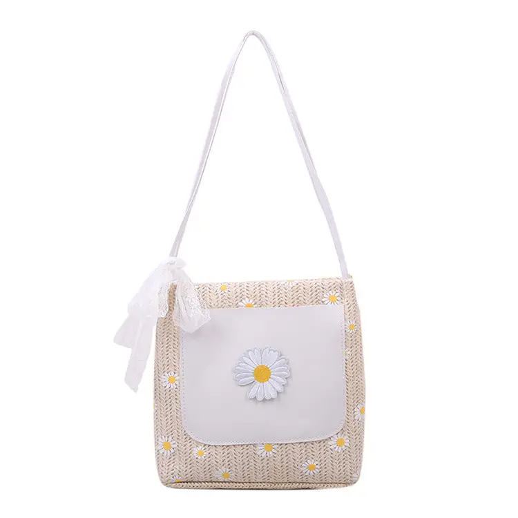 OEM creative new stylish women exquisite portable girl school cute beautiful Khaki white shoulder bag