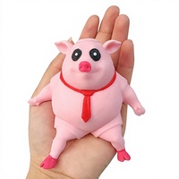 Jouet à presser en TPR en forme de cochon rose pour soulager le stress et l'anxiété, cadeau original pour les fêtes, doux pour les enfants de 5 à 7 ans et les adultes
