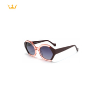 Lunettes de soleil unisexes tendance avec logo personnalisé, verres dégradés UV400, monture géométrique pleine, lunettes de soleil de luxe pour l'extérieur